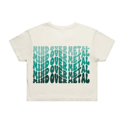 Mind Over Metal Groove Blue - AS Colour CROP TEE - 4062 Thumbnail