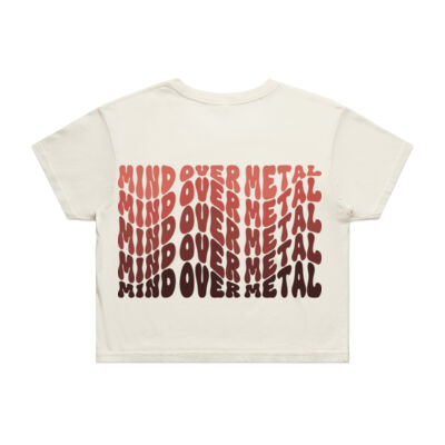 Mind Over Metal Groove Red  - AS Colour CROP TEE - 4062 Thumbnail