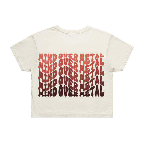 Mind Over Metal Groove Red  - AS Colour CROP TEE - 4062 Thumbnail